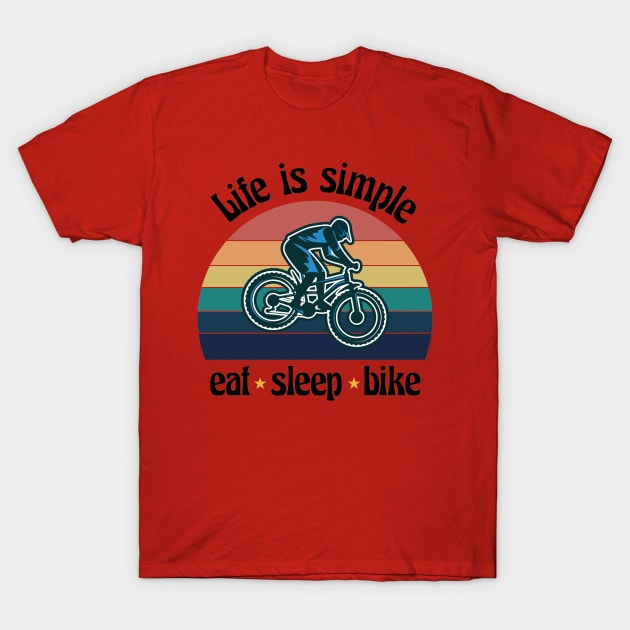 Eat Sleep Bike T-Shirt by Diannas